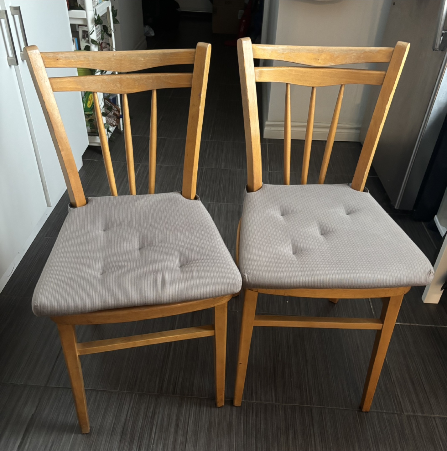 Wooden Dining Chairs with Cushions - photo 2