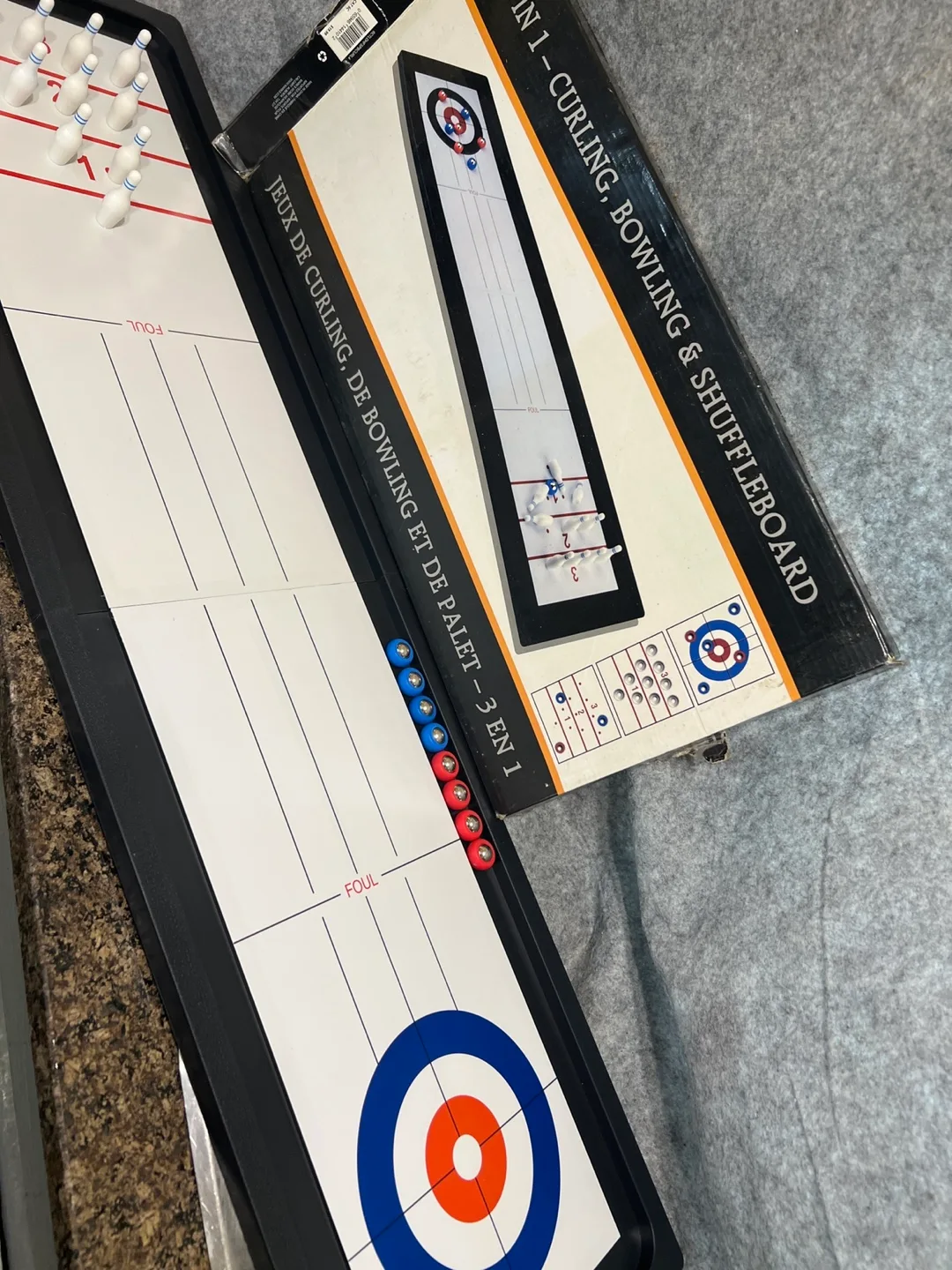 3 in 1 Curling, Bowling & Shuffleboard Game thumbnail