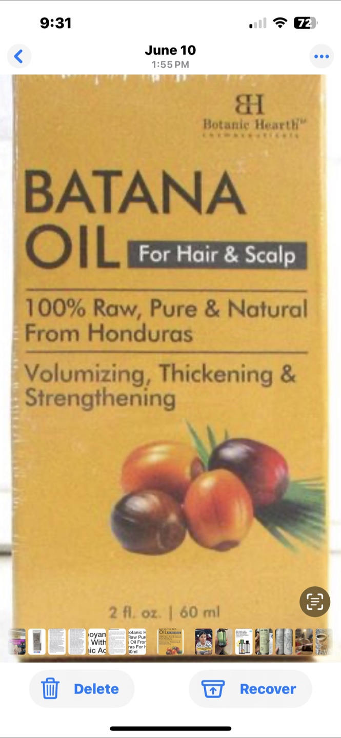 NEW Botanic 100% Raw Pure Batana Oil From Honduras For Hair 60ml