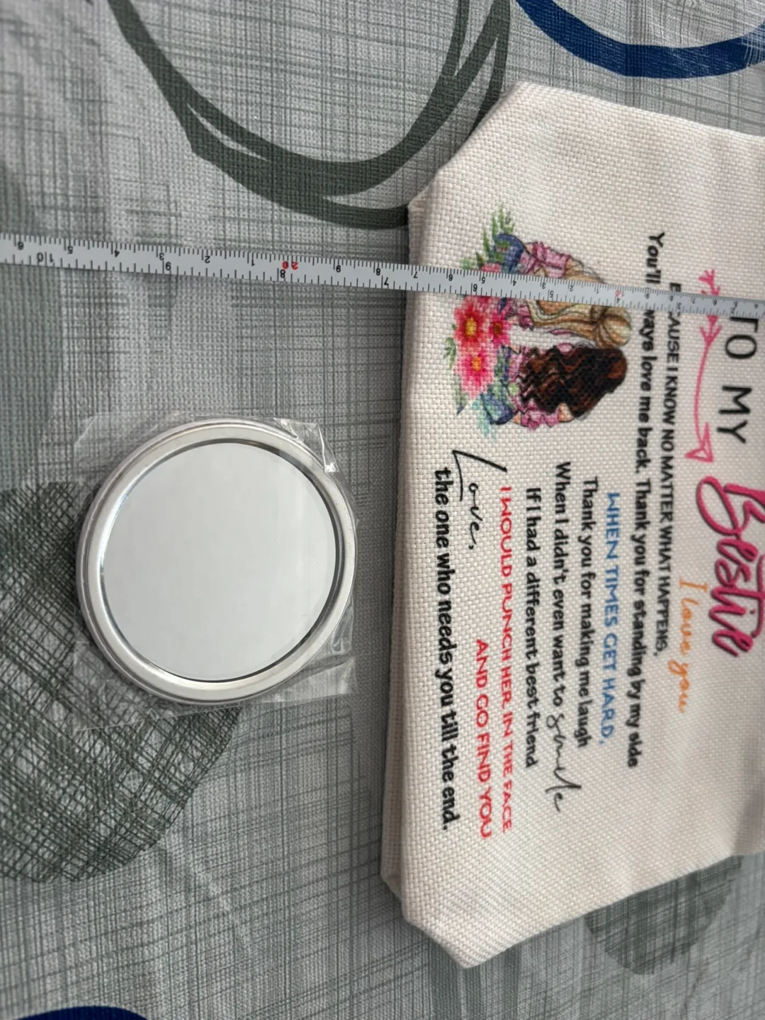 "To My Bestie" Makeup Bag & Mirror Set image indicator(3)