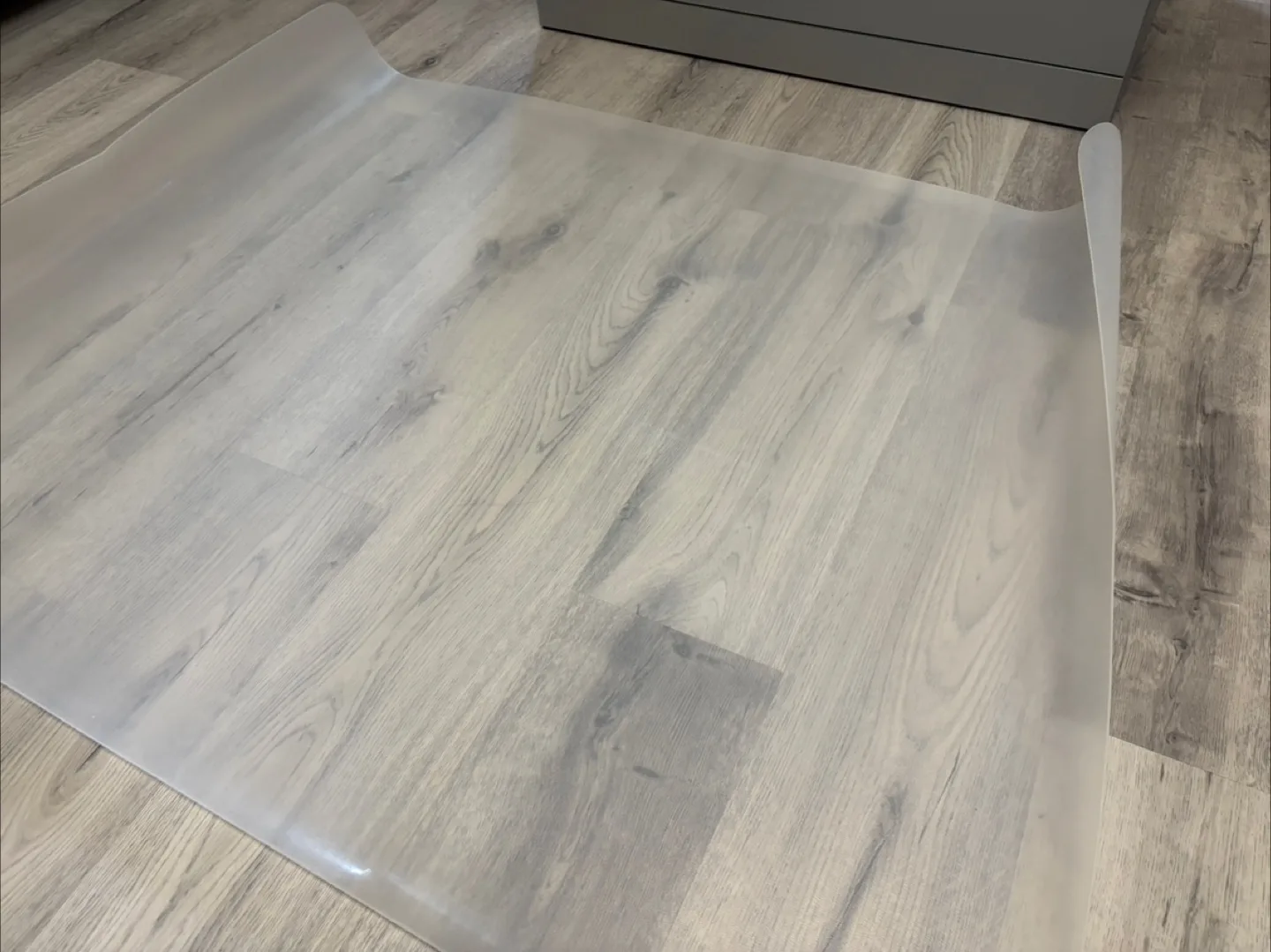 Floor Protector/ desk pad, white/transparent 120x90cm thumbnail