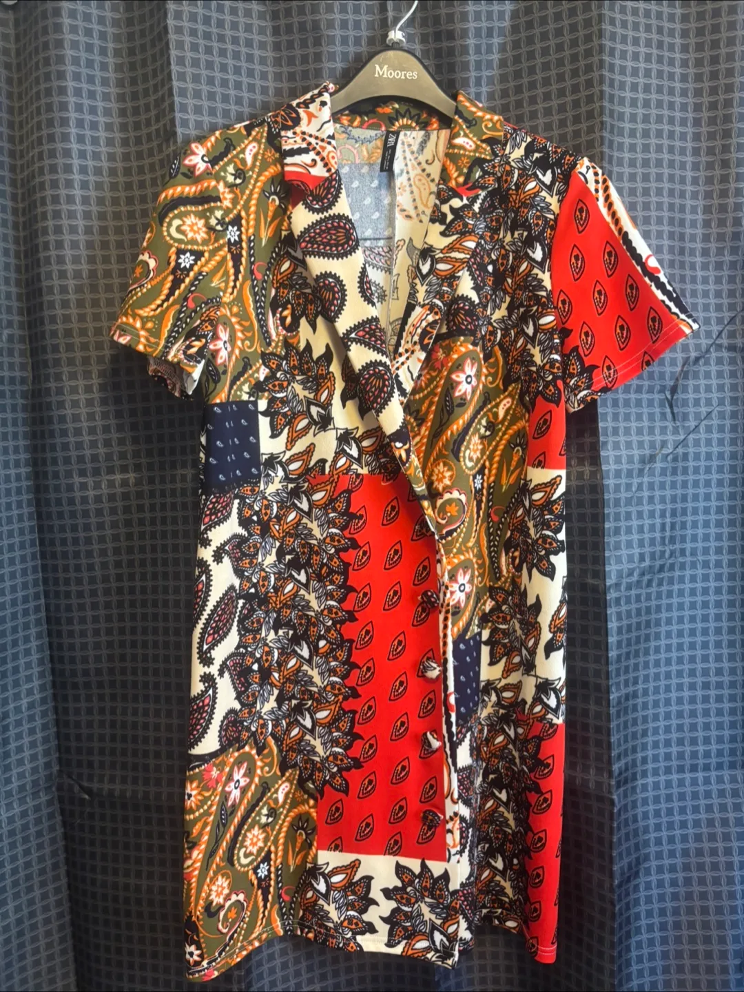Zara Patchwork blazer style Dress - Size L thumbnail