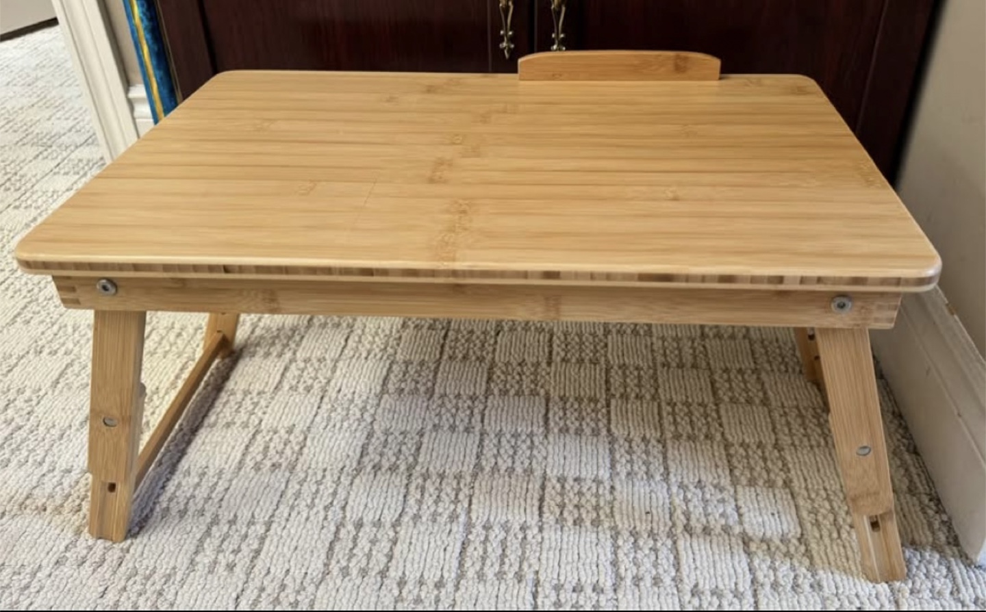 Bamboo Bed Desk with Folding Legs - photo 2