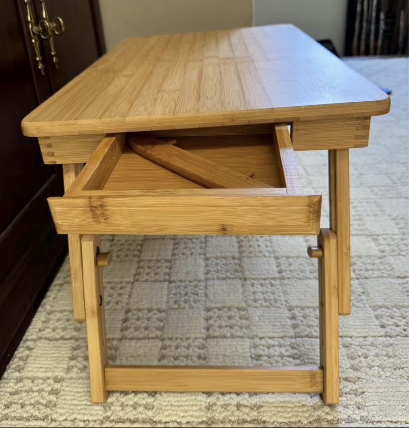 Bamboo Bed Desk with Folding Legs - photo 3