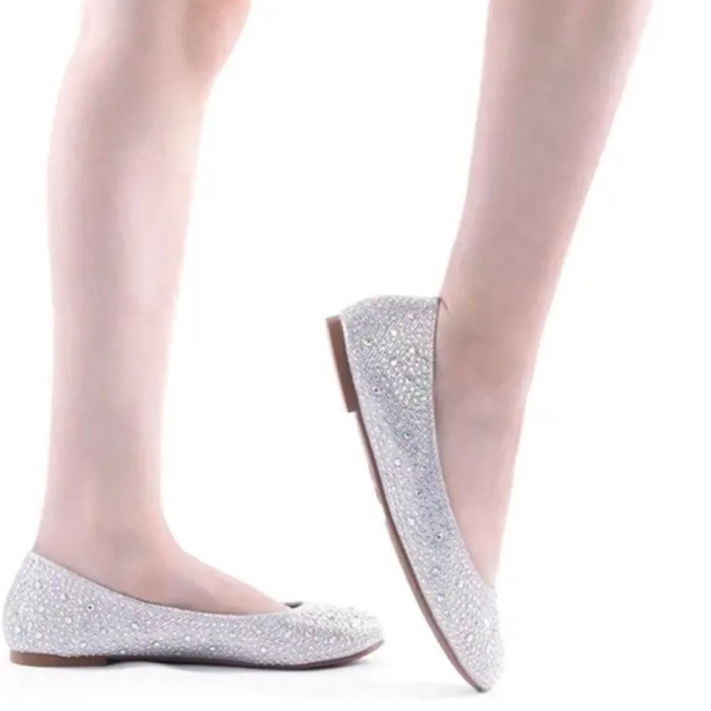 Dream Pairs Women's Rhinestone Ballet Flats Shoes Sz 8 sliver image indicator(4)