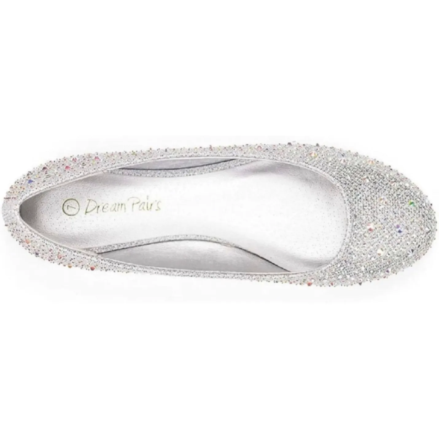Dream Pairs Women's Rhinestone Ballet Flats Shoes Sz 8 sliver image indicator(3)