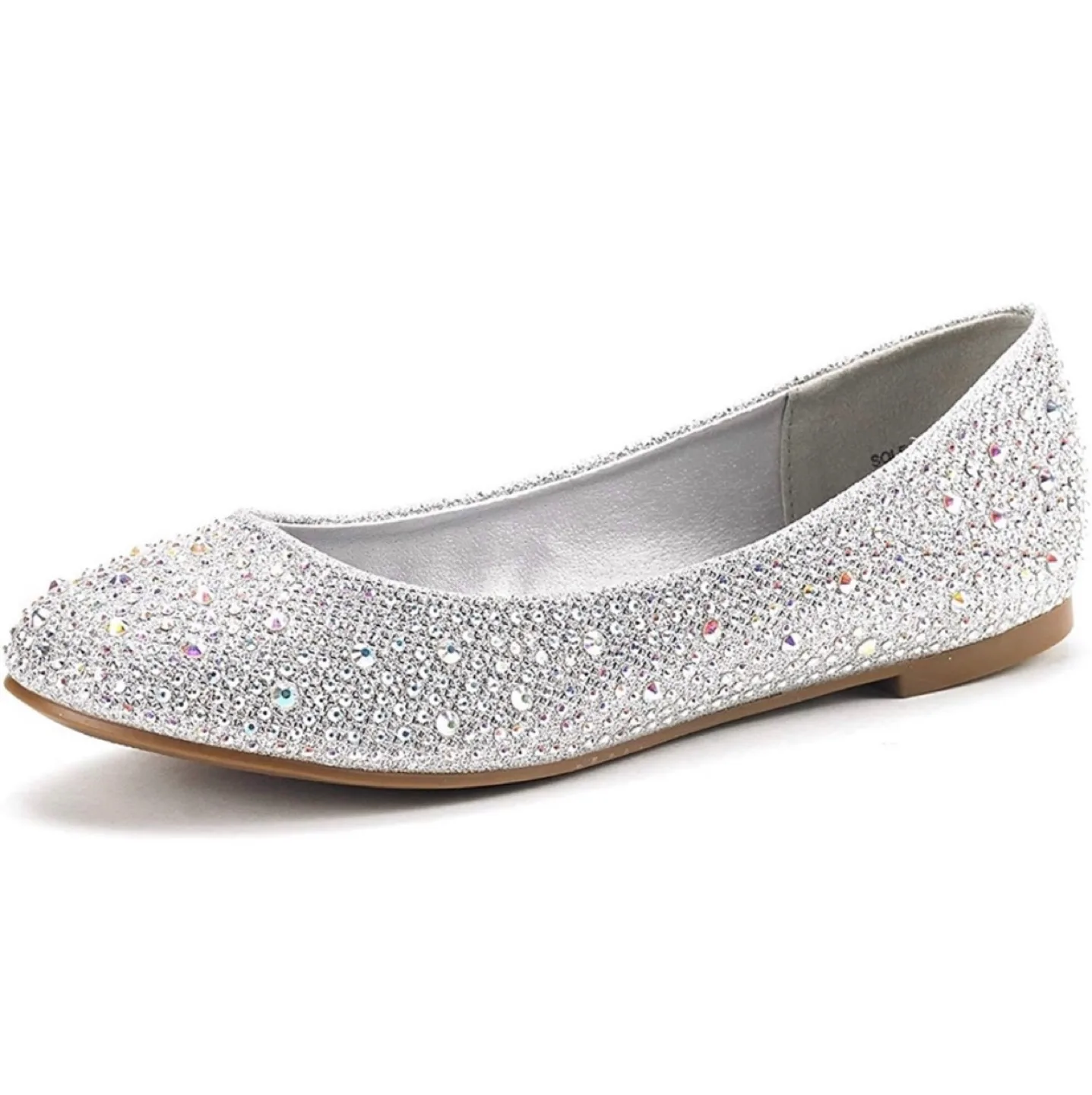 Dream Pairs Women's Rhinestone Ballet Flats Shoes Sz 8 sliver image indicator(2)