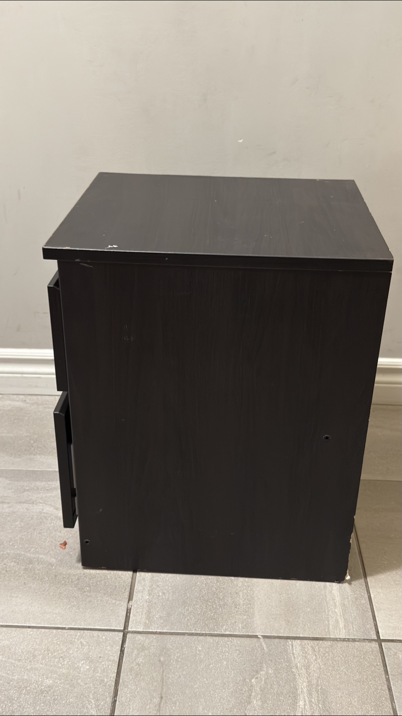 Black 2-Drawer Bedside Table - photo 5
