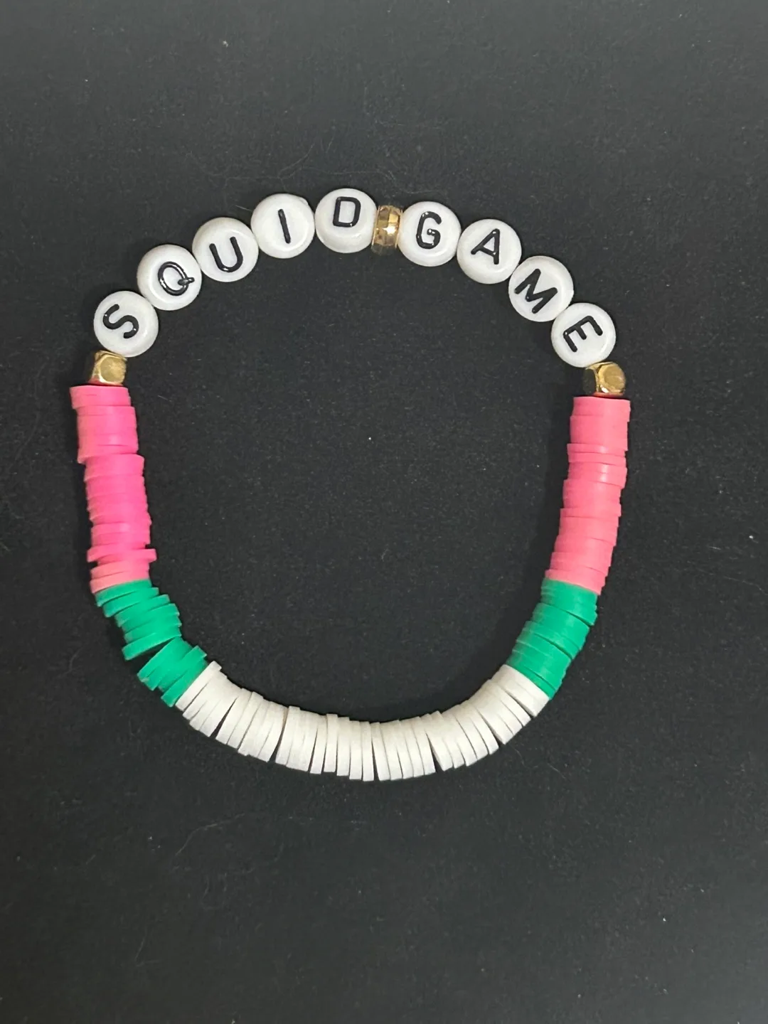Handmade Beaded Bracelet squid game thumbnail