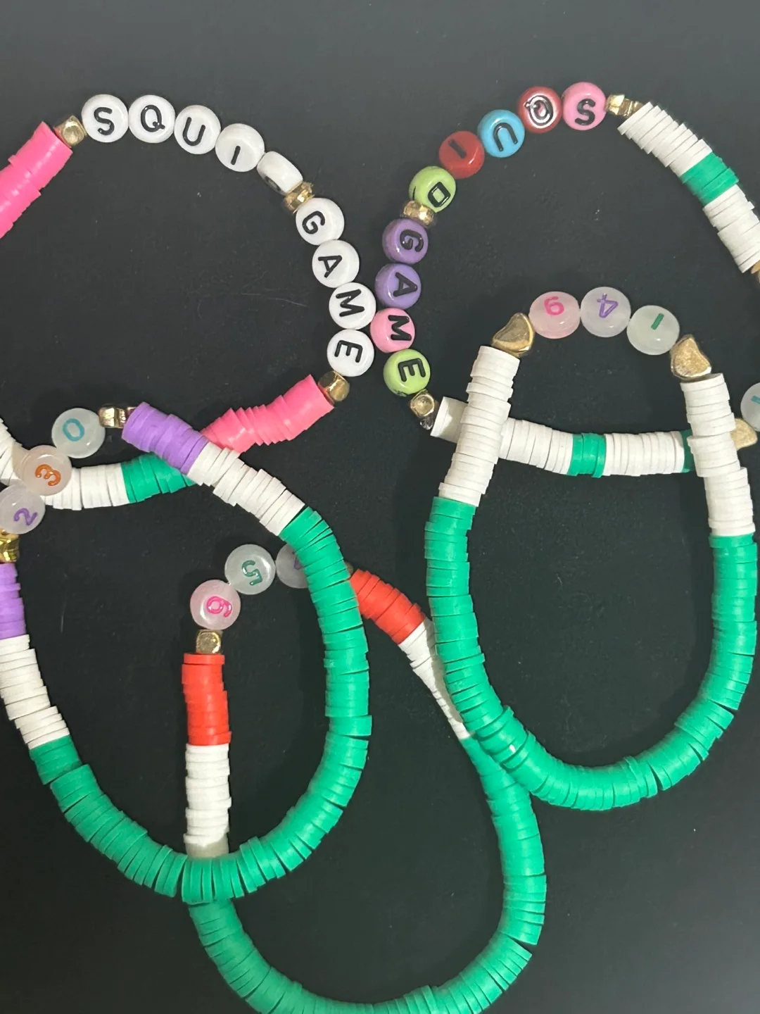 Handmade Beaded Bracelet squid game image indicator(6)