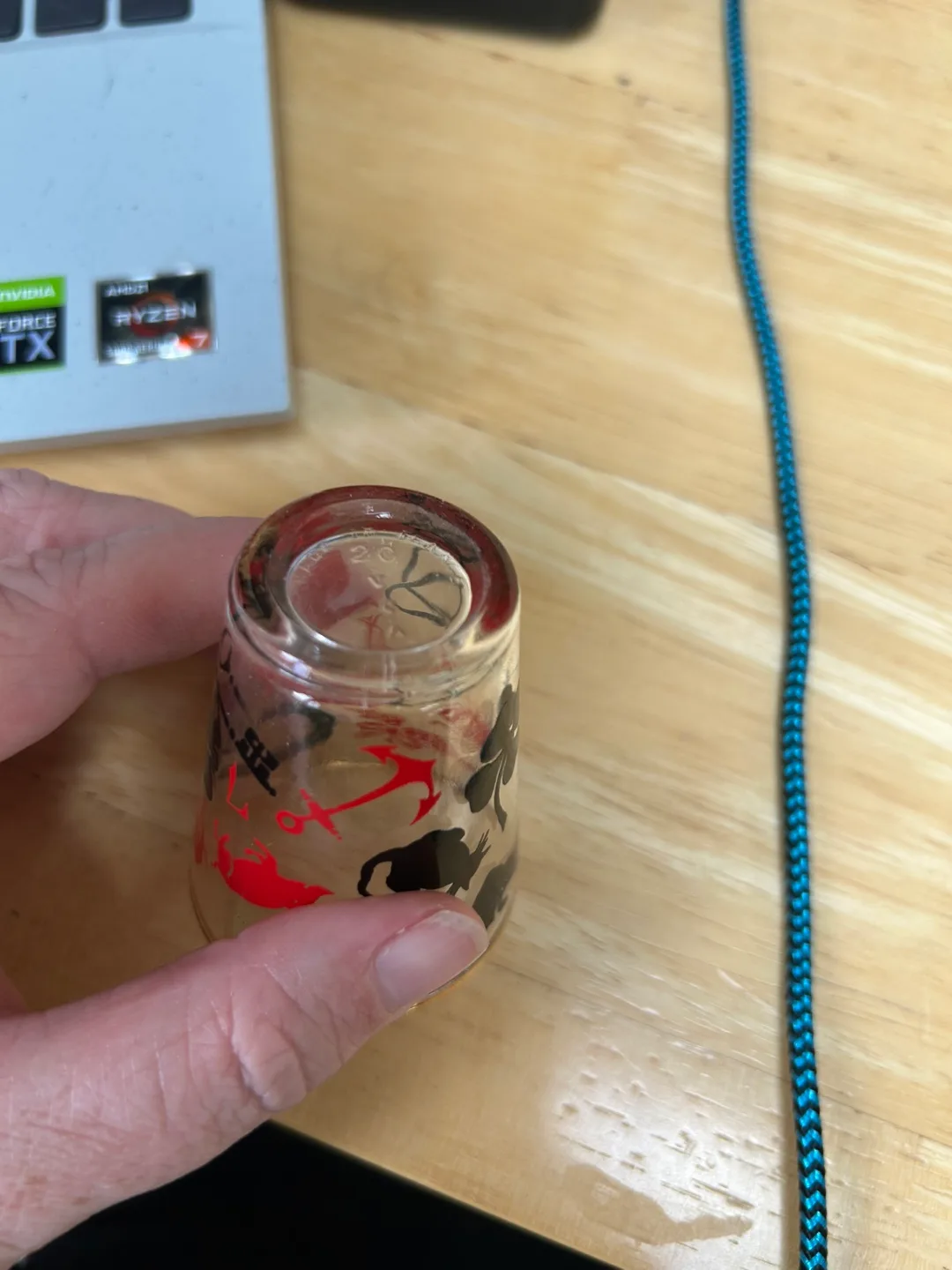 Vintage Hazel Atlas Lucky Shot Glasses (Set of 5) image indicator(2)