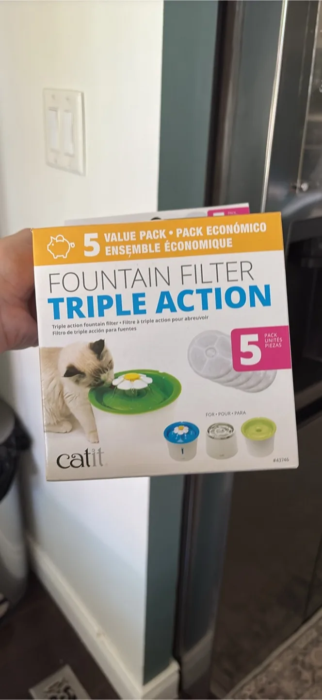 Catit Triple Action Fountain Filters, 5-Pack thumbnail