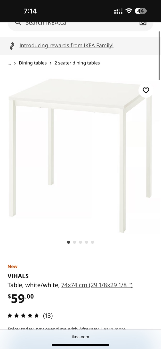 IKEA VIHAL Table & LIDAS Chair Set - White - photo 2