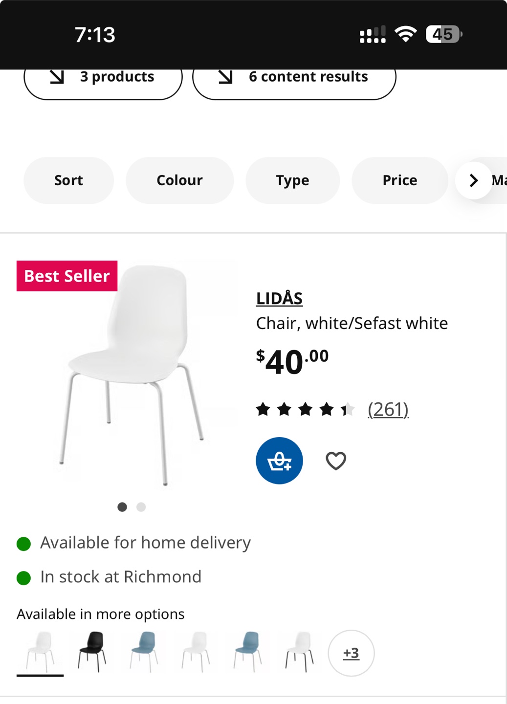 IKEA VIHAL Table & LIDAS Chair Set - White - photo 3