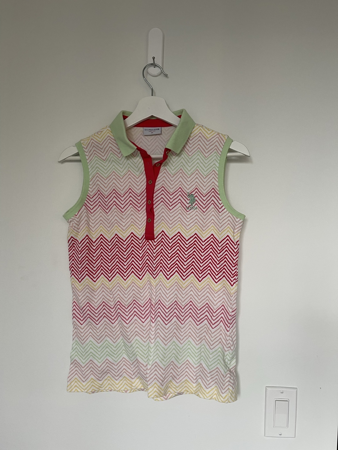 U.S. Polo Assn Sleeveless Polo Shirt - Size M - photo 2