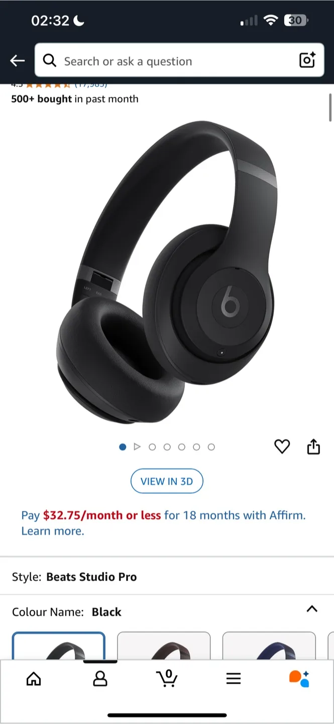 Beats Studio Pro - Black Headphones thumbnail