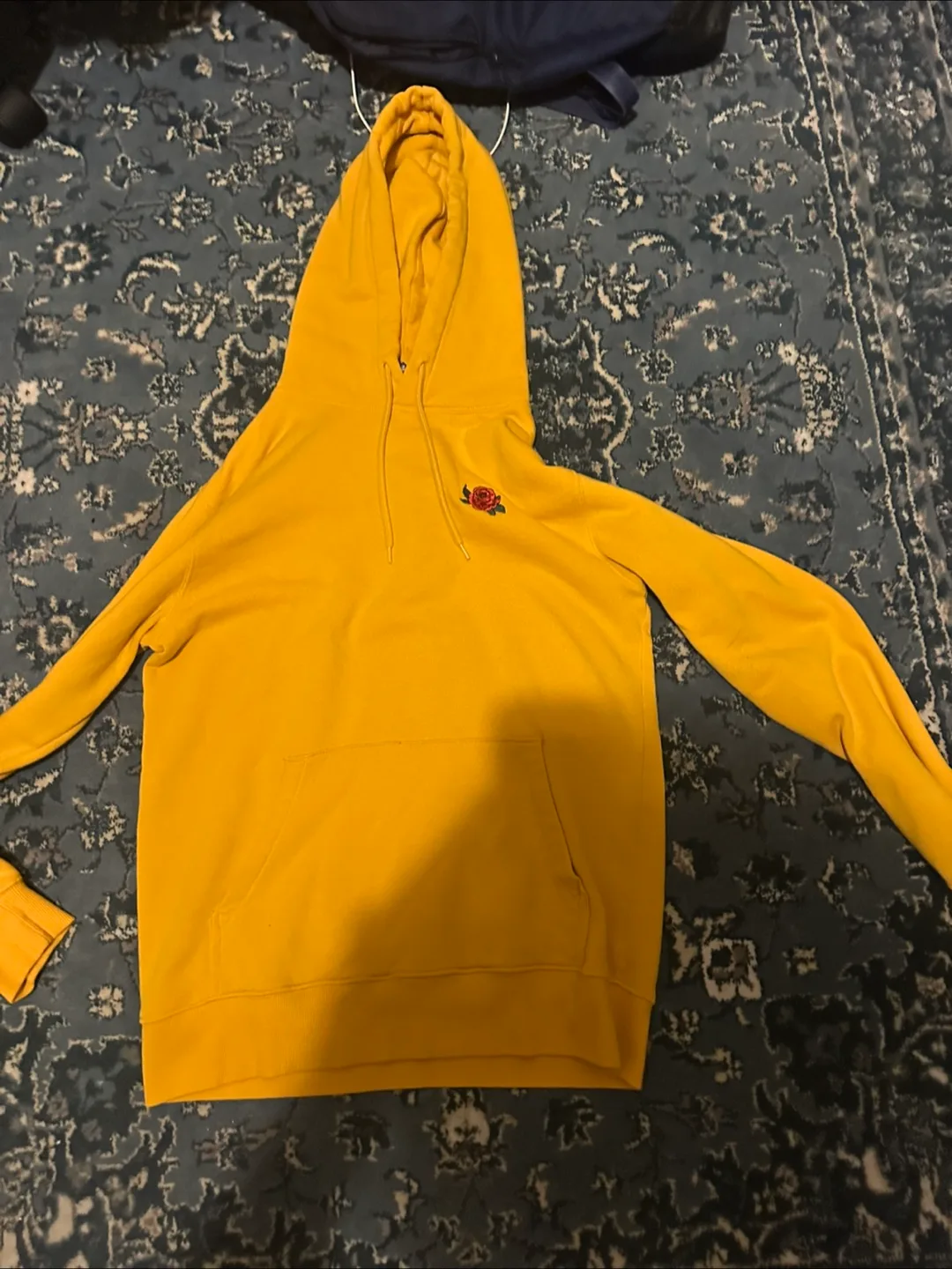 Yellow Hoodie with Rose thumbnail