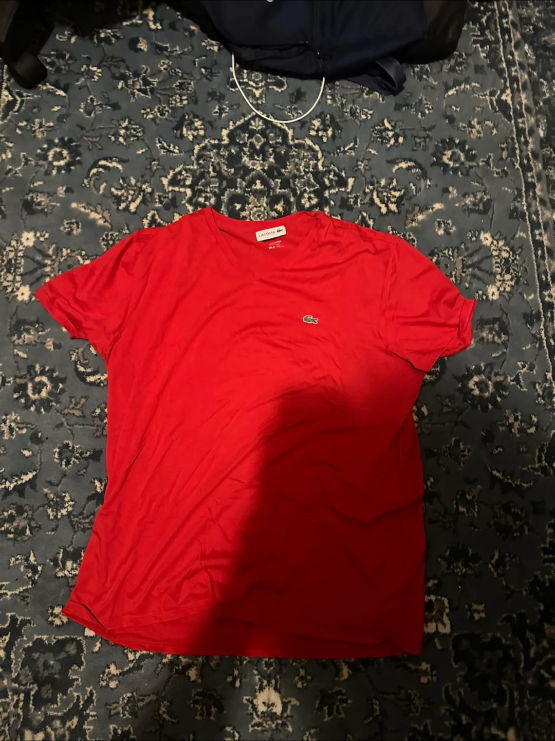 Lacoste Red V-Neck T-Shirt thumbnail