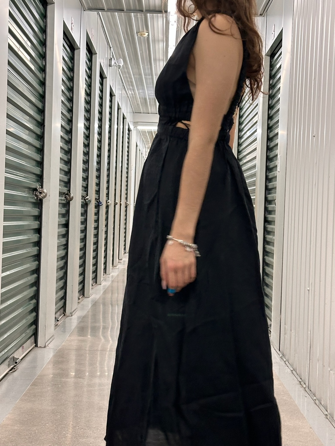 Black Linen Maxi Dress - photo 2