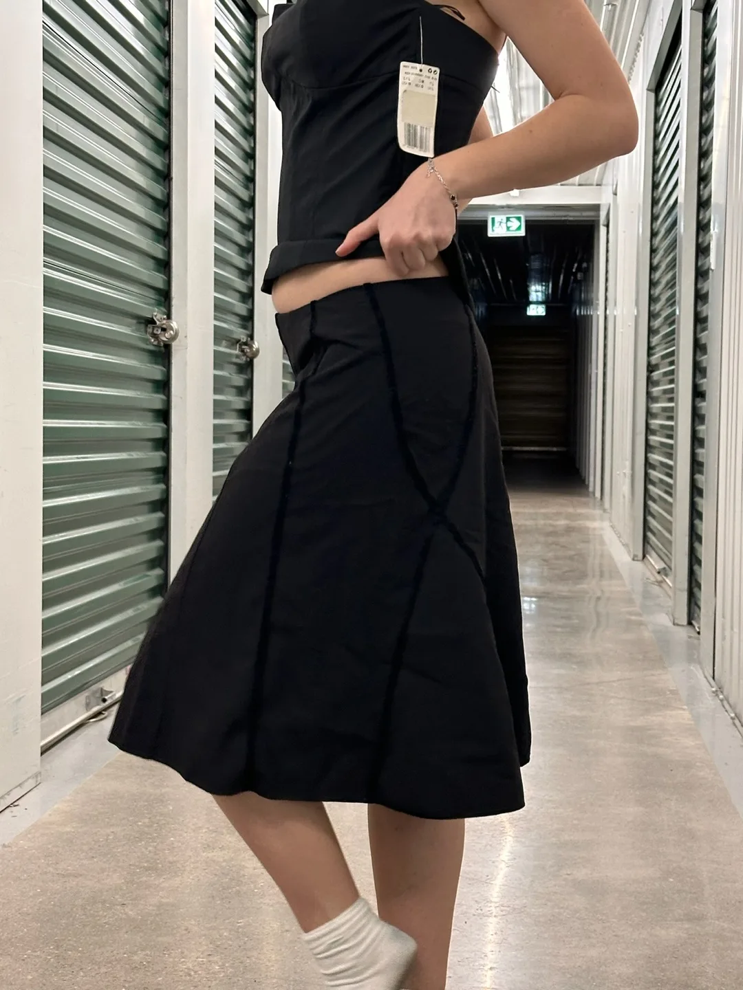 *vintage* Black A-Line Skirt thumbnail