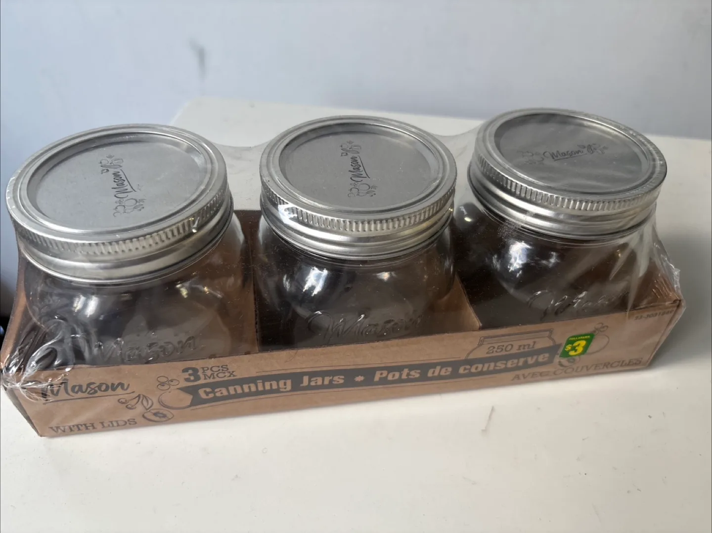 New Mason 250ml Canning Jars - 3 Pack thumbnail