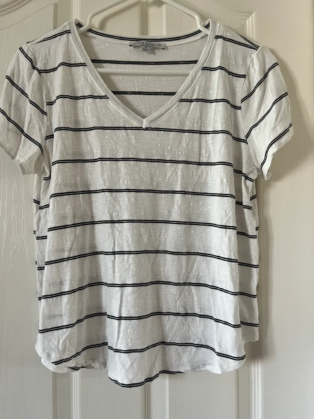 Green Envelope Striped Tee - Size M thumbnail