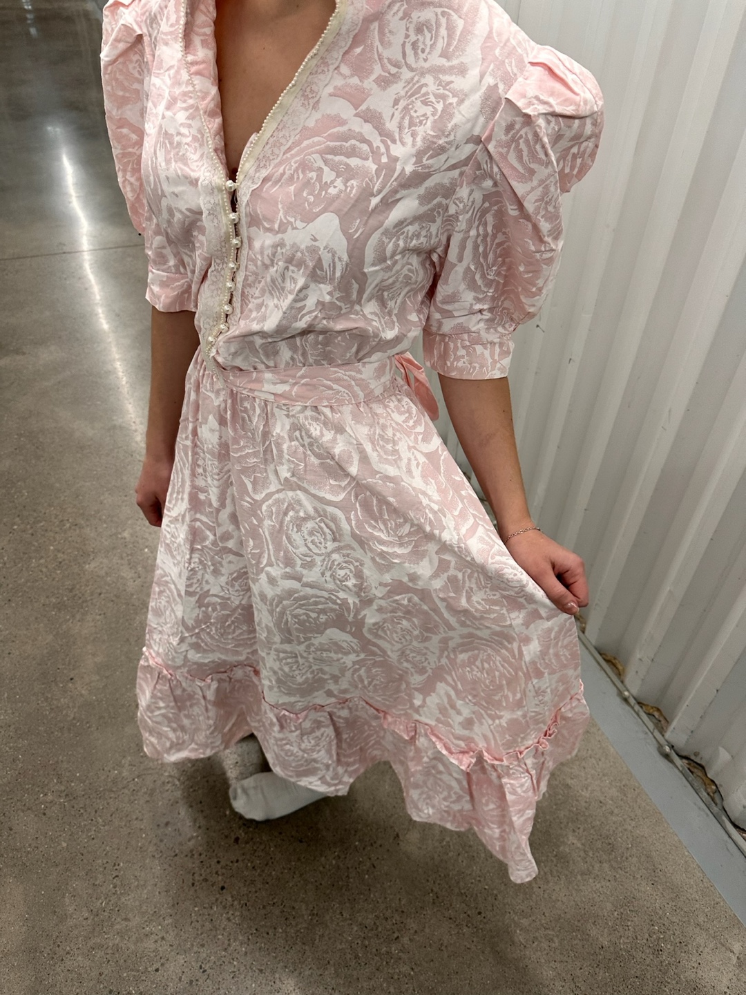 *vintage* Pink Floral Print Dress - photo 2