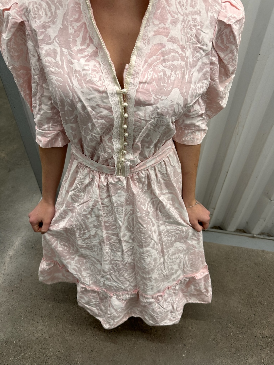 *vintage* Pink Floral Print Dress