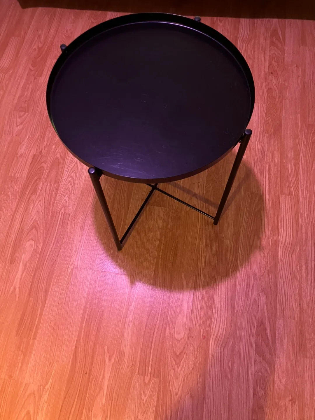 IKEA - GLADOM Black Metal Side / Tray Table thumbnail
