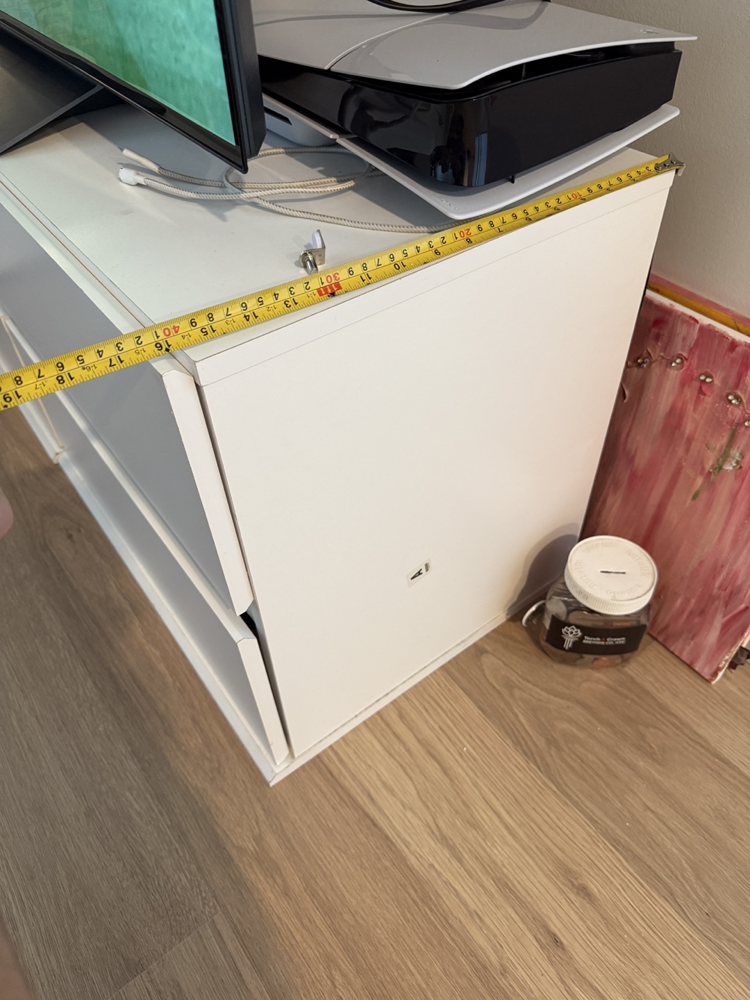 White TV Stand/ nightstand - photo 4