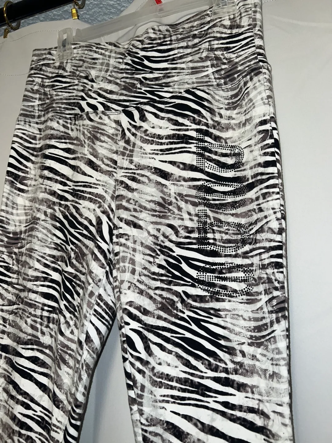 Bebe Zebra Print Active Leggings - Size M image indicator(2)