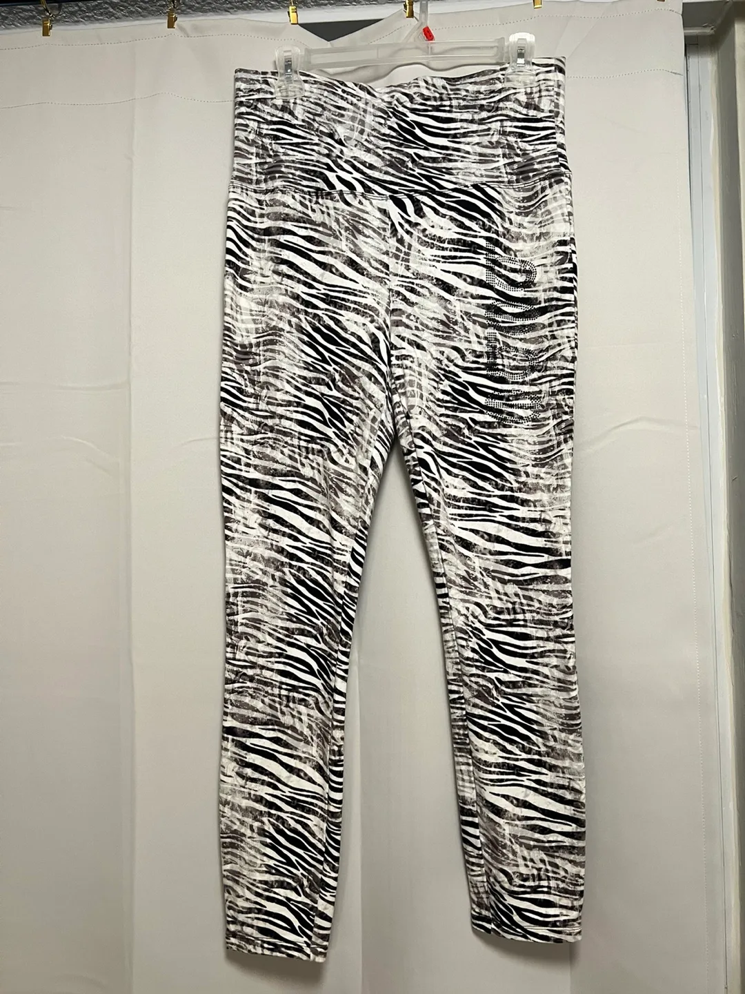 Bebe Zebra Print Active Leggings - Size M thumbnail