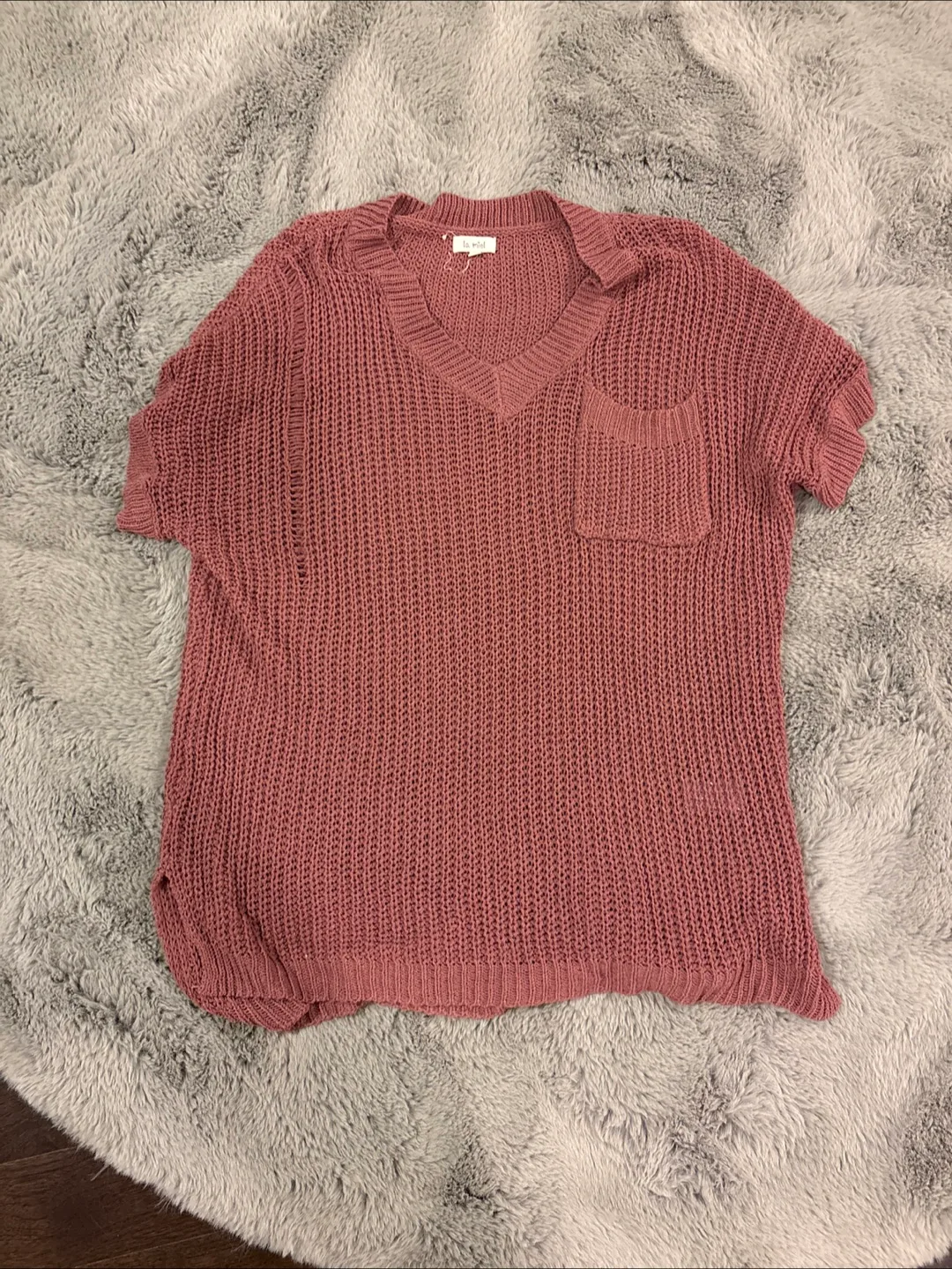 La Violet Pink Knit Top - Size Small thumbnail