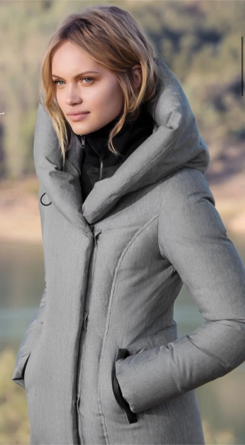 Soia and Kyo Grey Down Puffer Coat thumbnail