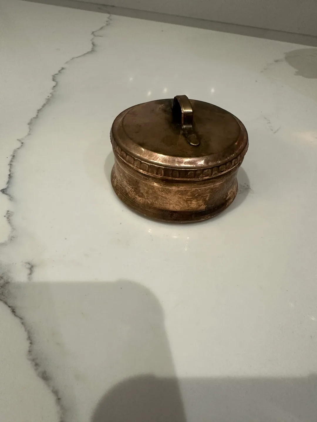 Vintage Copper & Blue Fondue Set image indicator(8)