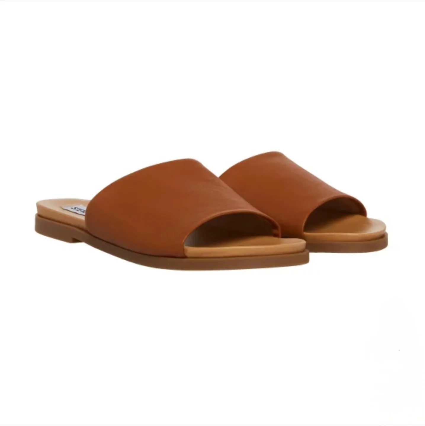 Steve Madden Tan Slide flat sandal thumbnail