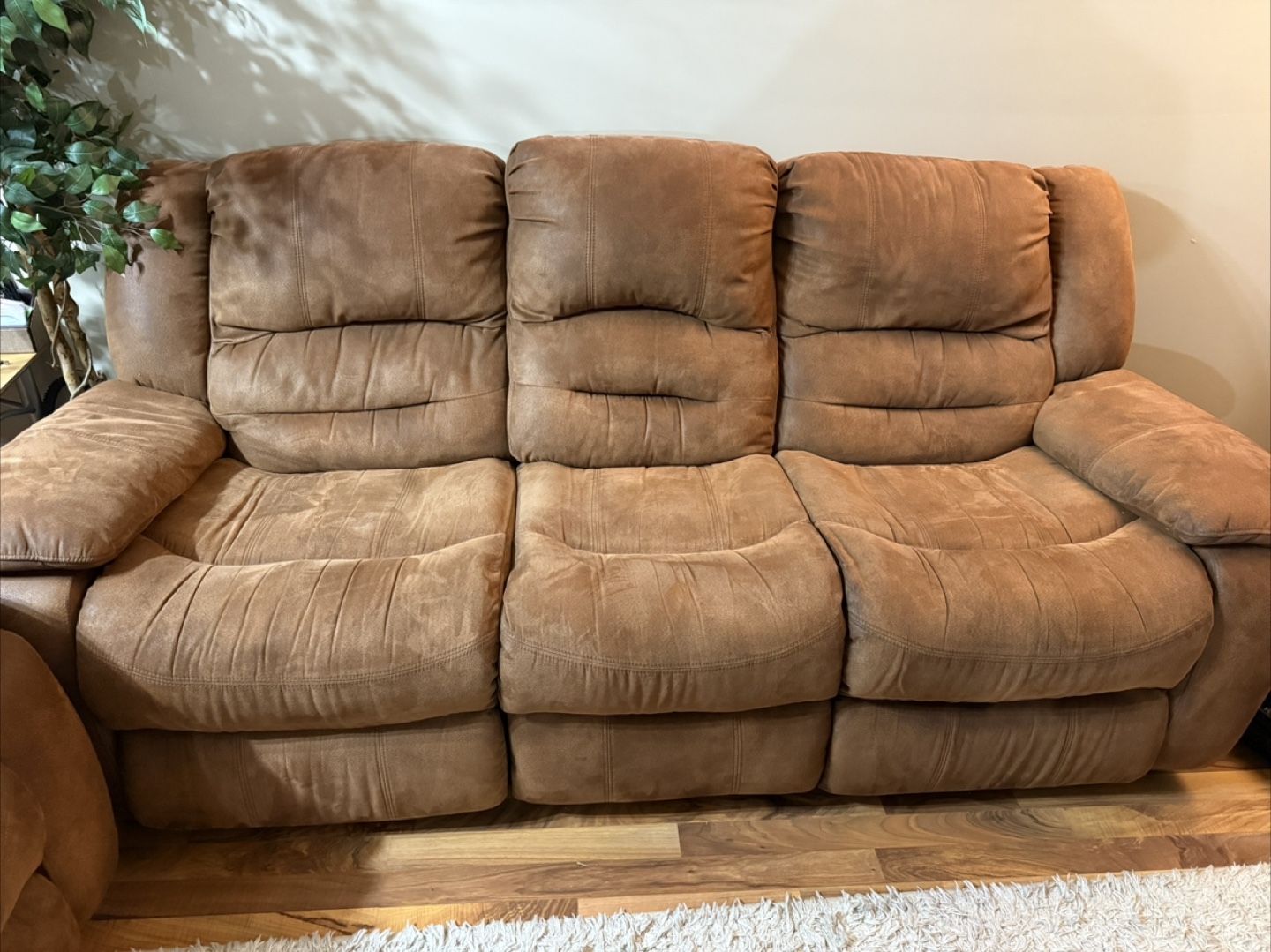 Brown Reclining Sectional Sofa - photo 3