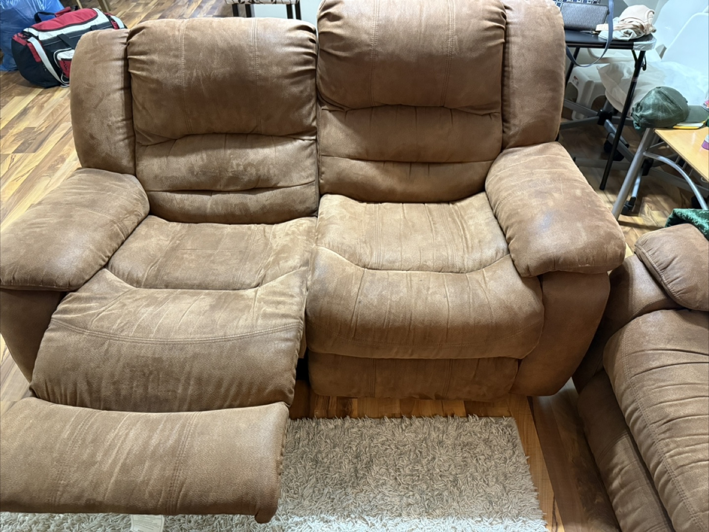 Brown Reclining Sectional Sofa - photo 4