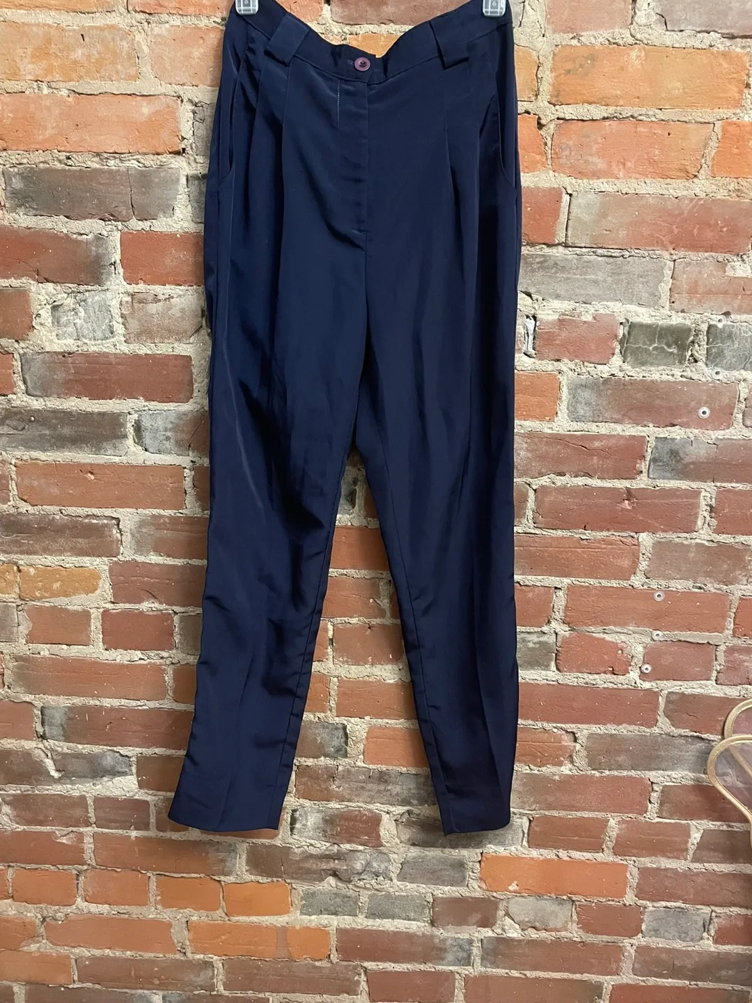 American Apparel Navy Blue Trousers - Size S thumbnail