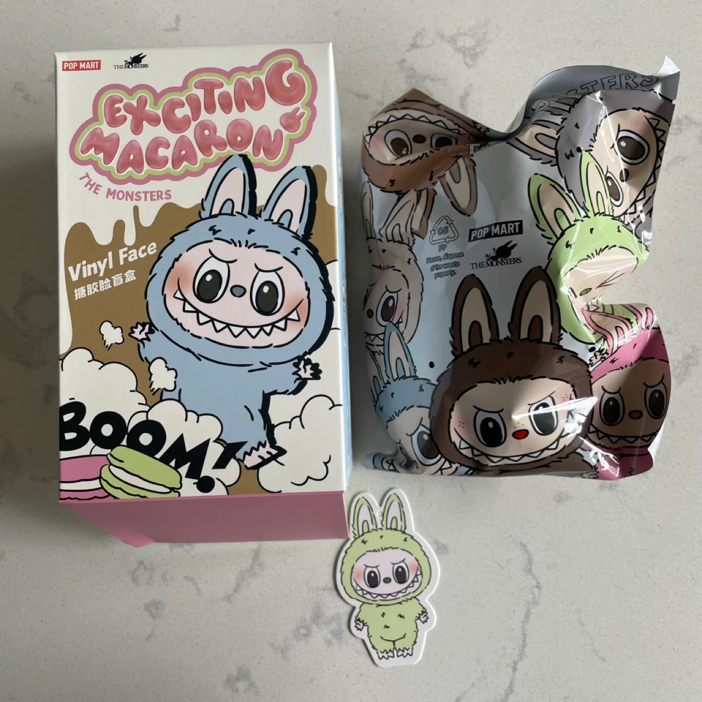 BNIB Labubu, Green Grape (Macaron set) - purchased Popmart HK thumbnail