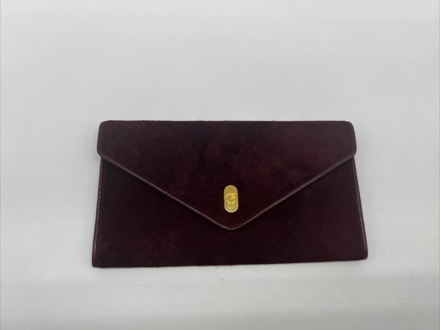 Nazareno Gabrielli Vintage Red Suede Envelope Wallet thumbnail