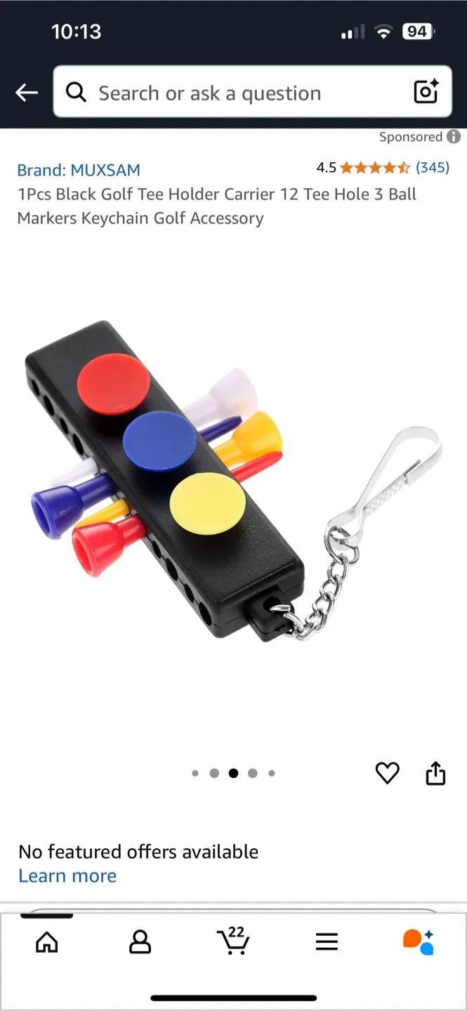 Golf Tee Holder Carrier - Black image indicator(3)