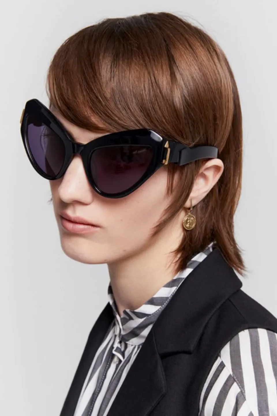 Karen Walker Bow Wow B Acetate Black Oversized Sunglasses thumbnail