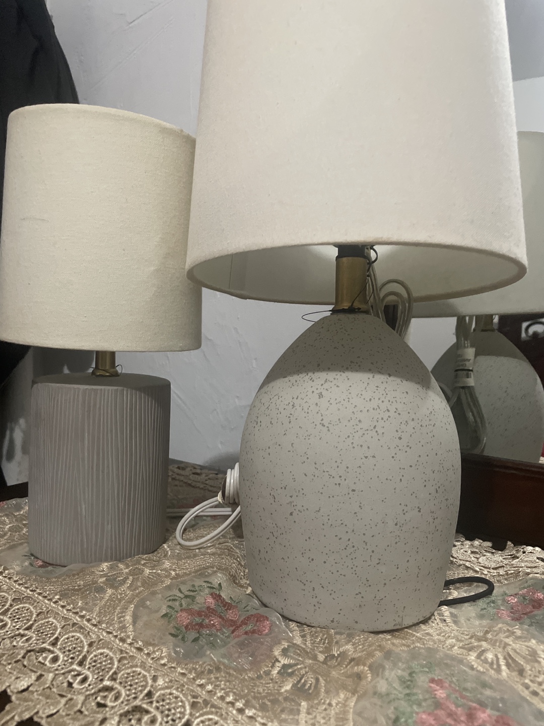 Pair of Gray Table Lamps