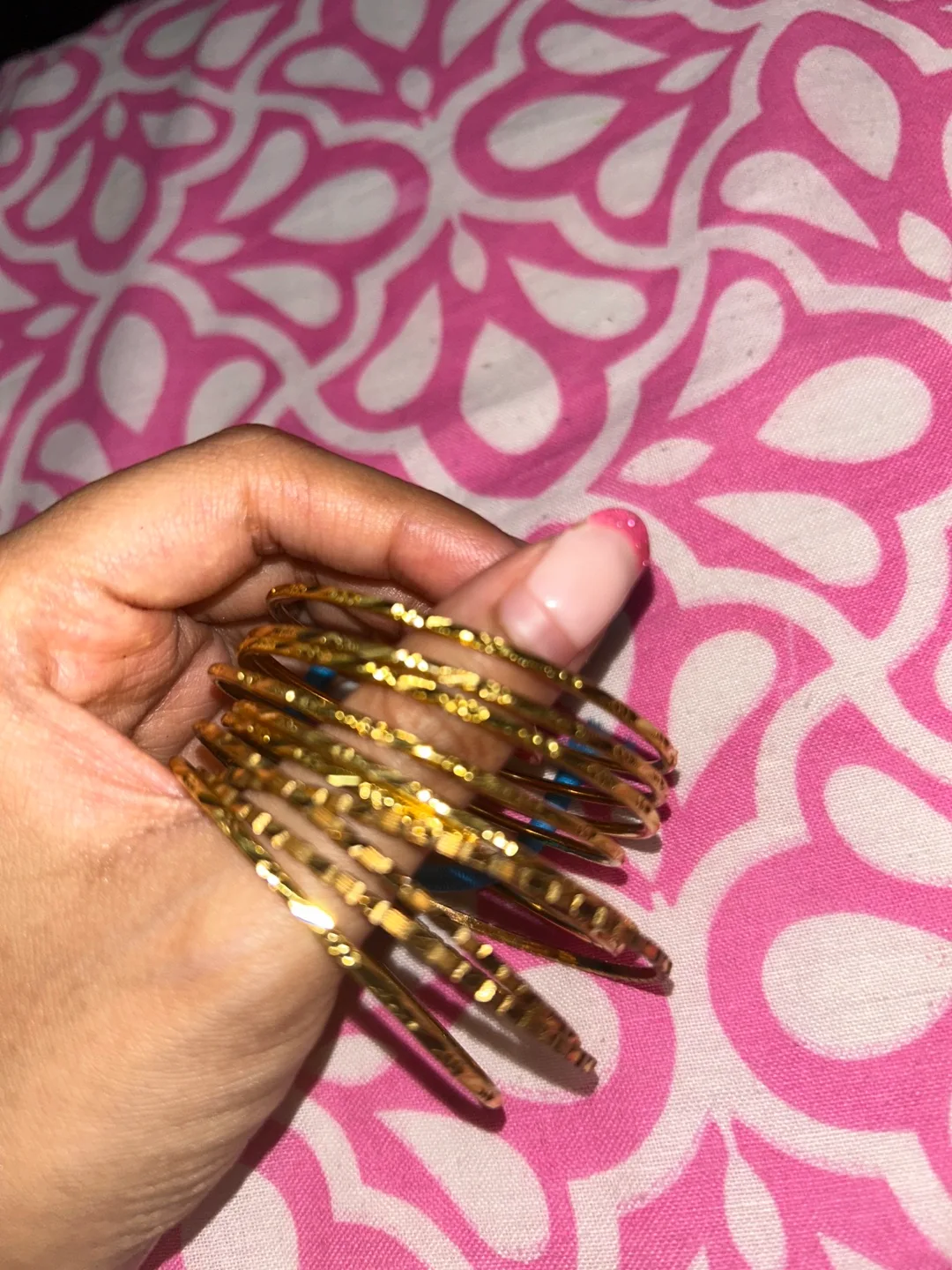 Set of Gold Plated Bangles size very small thumbnail