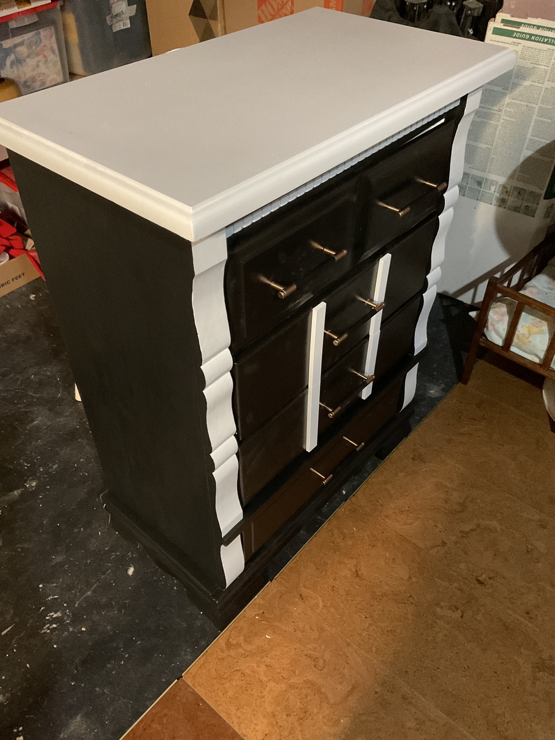 Black & Grey 4-Drawer Dresser - photo 3