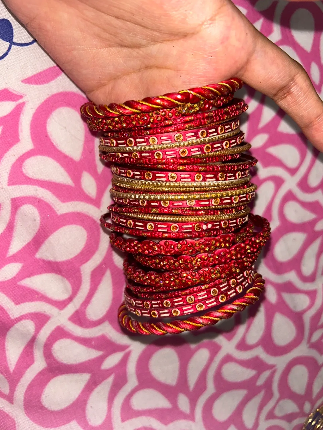 Red & Gold Bangle Set thumbnail