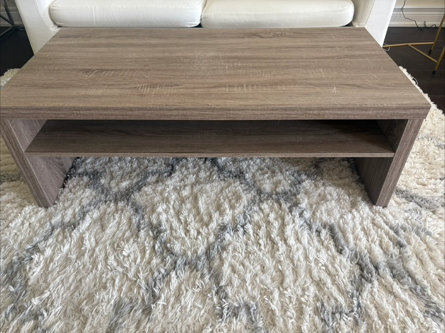 Brown Coffee Table with Shelf image indicator(6)