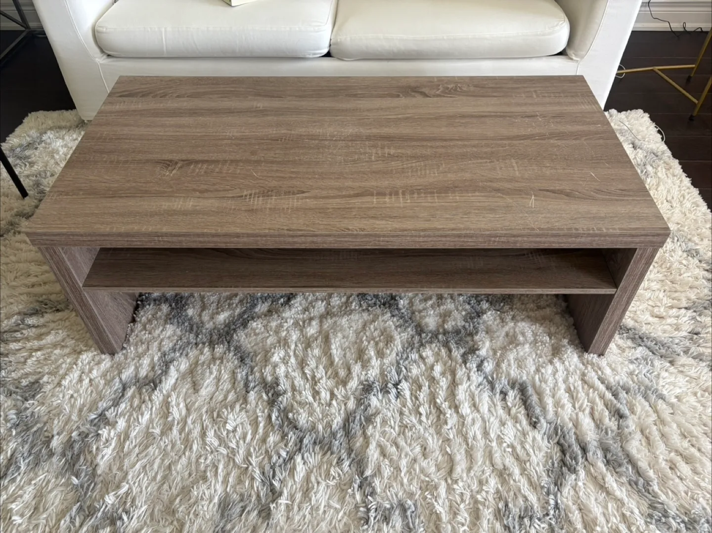 Brown Coffee Table with Shelf image indicator(5)