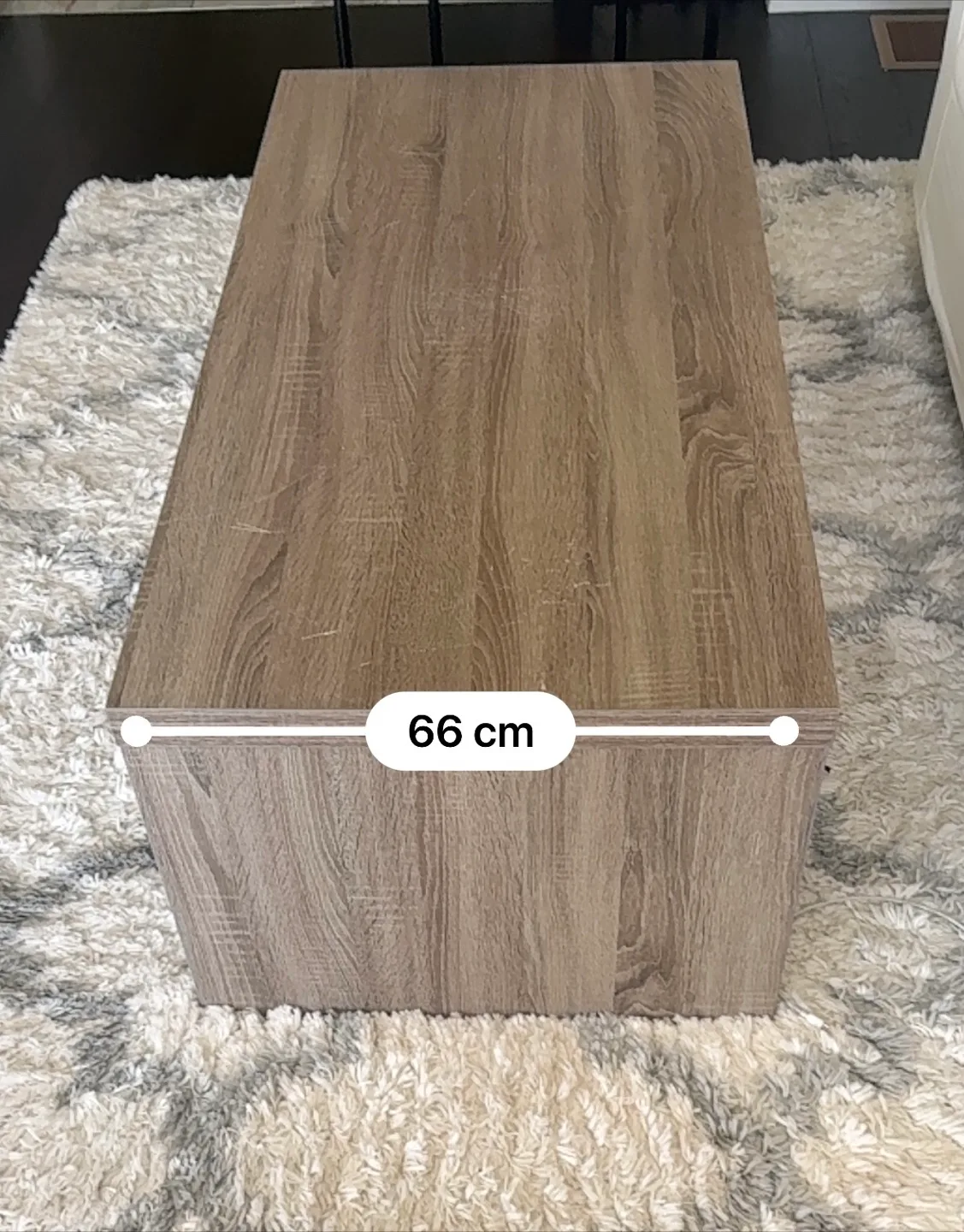 Brown Coffee Table with Shelf image indicator(4)